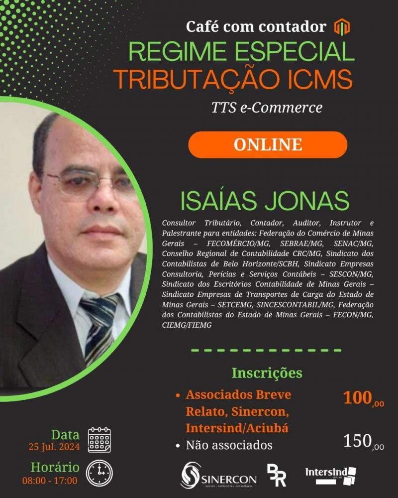CURSO - REGIME ESPECIAL DE TRIBUTAÇÃO ICMS (TTS e- Commerce)