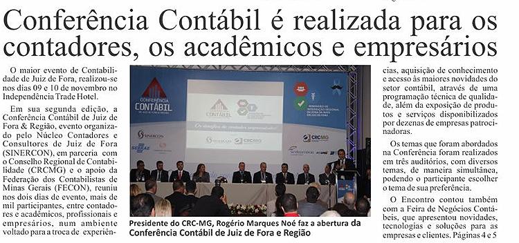 Conferência Contábil é destaque no jornal o Empresário