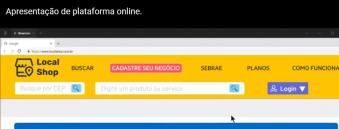 Apresentação de plataforma online.